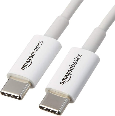 Amazon Basics Verbindungskabel USB 2.0 USB-C auf USB-C, 0.9 m, kompatible mit Laptop, Weiß